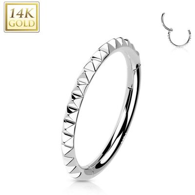Zlatý piercing - segment kruh, Au 585/1000 (1,2 x 8 mm) Zlatý piercing - segment kruh, Au 585/1000 (1,2 x 8 mm)