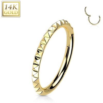 Zlatý piercing - segment kruh, Au 585/1000 (1,2 x 8 mm) Zlatý piercing - segment kruh, Au 585/1000 (1,2 x 8 mm)