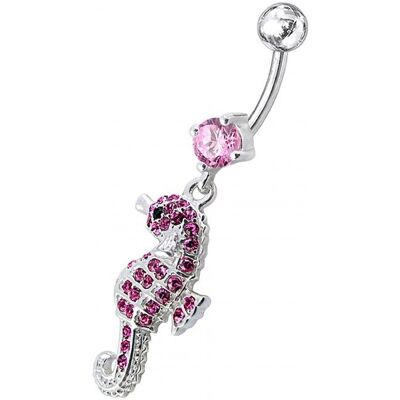 S4U Stříbrný piercing do pupíku - mořský koník (růžová) S4U Stříbrný piercing do pupíku - mořský koník (růžová)