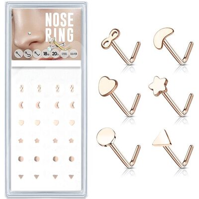S4U Sada 24 zlacených piercingů do nosu S4U Sada 24 zlacených piercingů do nosu