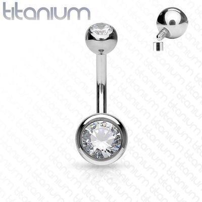 Piercing do pupíku - banánek MALÝ vnitřní závit - TITAN (1,6 x 11 mm) Piercing do pupíku - banánek MALÝ vnitřní závit - TITAN (1,6 x 11 mm)