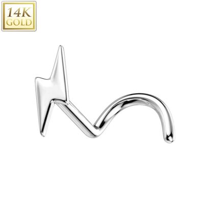 S4U Zlatý piercing do nosu - blesk, Au 585/1000 S4U Zlatý piercing do nosu - blesk, Au 585/1000