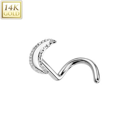 S4U Zlatý piercing do nosu - měsíček, Au 585/1000 S4U Zlatý piercing do nosu - měsíček, Au 585/1000