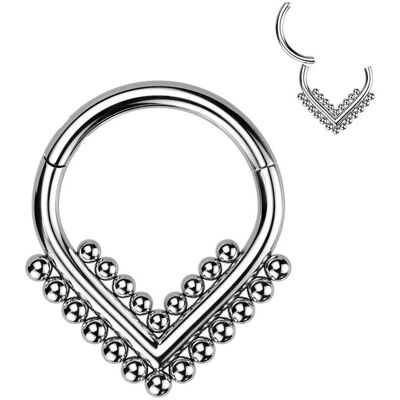 Segment helix / cartilage / tragus piercing TITAN (1,2 x 8 mm) Segment helix / cartilage / tragus piercing TITAN (1,2 x 8 mm)