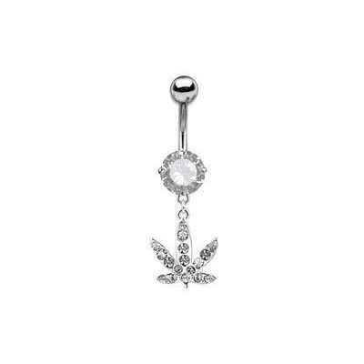 S4U Piercing do pupíku - list marihuany (čirá) S4U Piercing do pupíku - list marihuany (čirá)