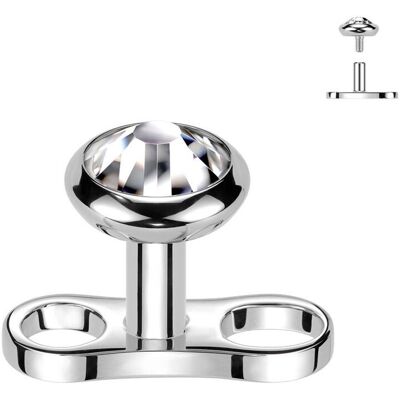 Kompletní microdermal piercing TITAN, 1,6mm (4 mm) Kompletní microdermal piercing TITAN, 1,6mm (4 mm)