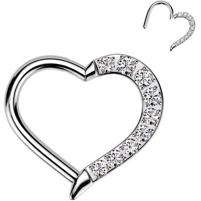 Piercing segment TITAN srdíčko (1,2 x 8 mm) Piercing segment TITAN srdíčko (1,2 x 8 mm)