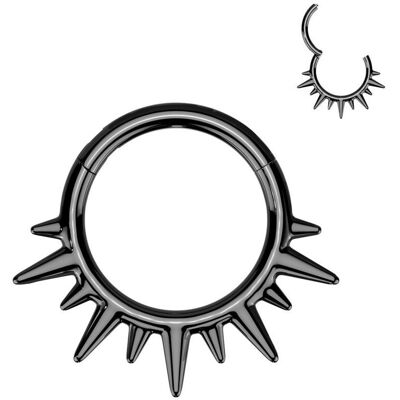 Černý ocelový kruh - helix / cartilage / septum piercing Černý ocelový kruh - helix / cartilage / septum piercing