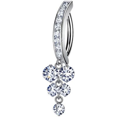 MARRE Visací piercing do pupíku se štítem MARRE Visací piercing do pupíku se štítem