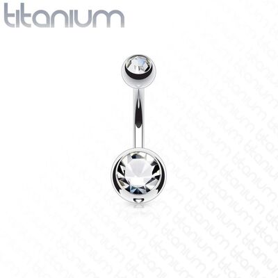 Piercing do pupíku - banánek TITAN (čirá) Piercing do pupíku - banánek TITAN (čirá)