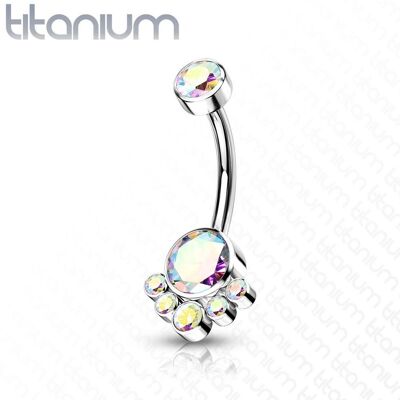 Piercing do pupíku - TITAN (duhová) Piercing do pupíku - TITAN (duhová)