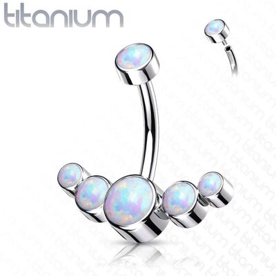 Piercing do pupíku s opálem - TITAN Piercing do pupíku s opálem - TITAN