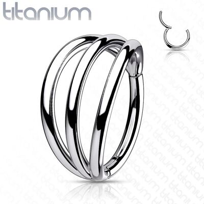 Segment trojitý kruh - helix / cartilage / tragus piercing TITAN (1,2 x 10 mm) Segment trojitý kruh - helix / cartilage / tragus piercing TITAN (1,2 x 10 mm)