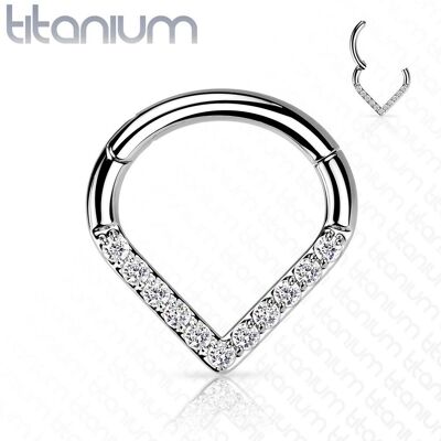 Piercing se zirkony - septum / helix / cartilage TITAN, 1,2 x 8 mm Piercing se zirkony - septum / helix / cartilage TITAN, 1,2 x 8 mm