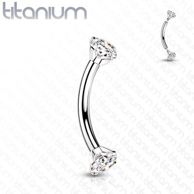 Piercing do obočí TITAN, barva: čirá (1,2 x 8 mm) Piercing do obočí TITAN, barva: čirá (1,2 x 8 mm)
