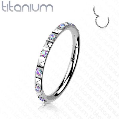 Segment kruh - helix / cartilage / tragus piercing TITAN (duhová) Segment kruh - helix / cartilage / tragus piercing TITAN (duhová)