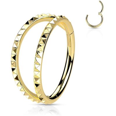Zlacený kruh - helix / cartilage / tragus piercing (1,2 x 10 mm) Zlacený kruh - helix / cartilage / tragus piercing (1,2 x 10 mm)