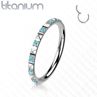 Segment kruh - helix / cartilage / tragus piercing TITAN (tyrkysová) Segment kruh - helix / cartilage / tragus piercing TITAN (tyrkysová)