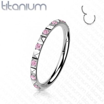 Segment kruh - helix / cartilage / tragus piercing TITAN (růžová) Segment kruh - helix / cartilage / tragus piercing TITAN (růžová)