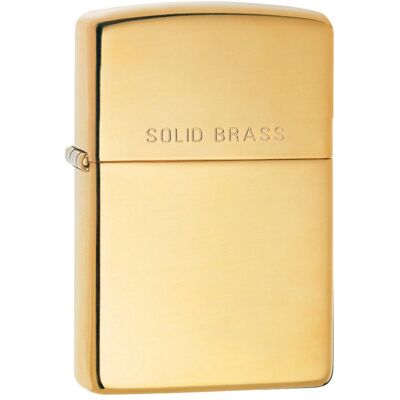 ZIPPO zapalovač Polished Solid Brass ZIPPO zapalovač Polished Solid Brass