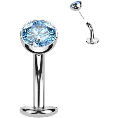 Obrácený PUSH IN piercingu do pupíku TITAN (tyrkysová) Obrácený PUSH IN piercingu do pupíku TITAN (tyrkysová)