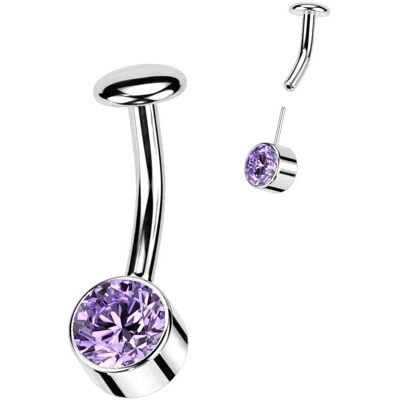 PUSH IN piercingu do pupíku TITAN (fialová) PUSH IN piercingu do pupíku TITAN (fialová)