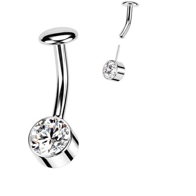 PUSH IN piercingu do pupíku TITAN (čirá) PUSH IN piercingu do pupíku TITAN (čirá)