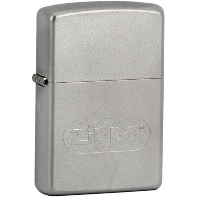 ZIPPO Logo Oval - benzínový zapalovač matný ZIPPO Logo Oval - benzínový zapalovač matný