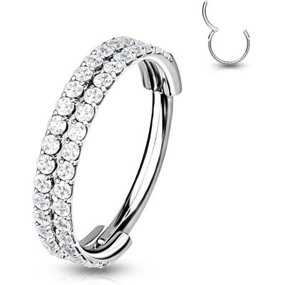 Kruh se zirkony - helix / cartilage / tragus piercing (1,2 x 10 mm) Kruh se zirkony - helix / cartilage / tragus piercing (1,2 x 10 mm)
