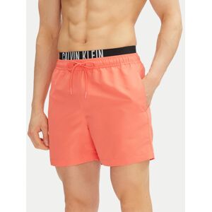 Calvin Klein pánské korálově červené plavky Červená M Calvin Klein pánské korálově červené plavky Červená M
