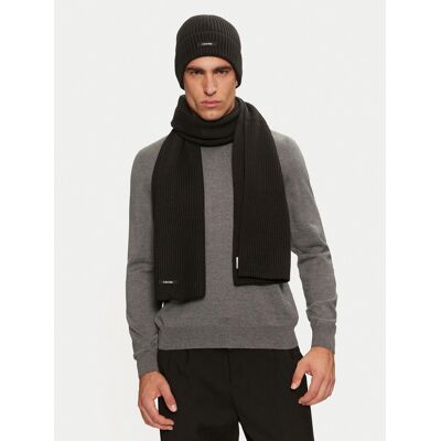 Calvin Klein pánská černá sada čepice a šál OS Calvin Klein pánská černá sada čepice a šál OS