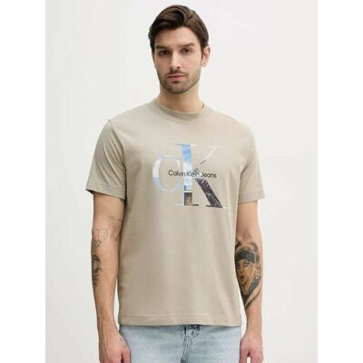 Calvin Klein pánské béžové tričko M Calvin Klein pánské béžové tričko M