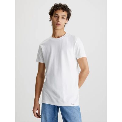 Calvin Klein pánské bílé tričko LOGO TAB S Calvin Klein pánské bílé tričko LOGO TAB S
