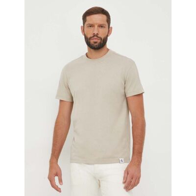 Calvin Klein pánské béžové tričko M Calvin Klein pánské béžové tričko M