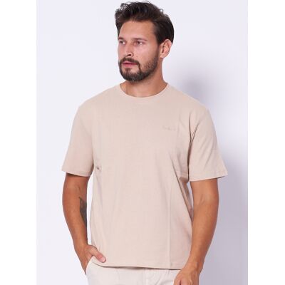 Pepe Jeans pánské béžové tričko XL Pepe Jeans pánské béžové tričko XL