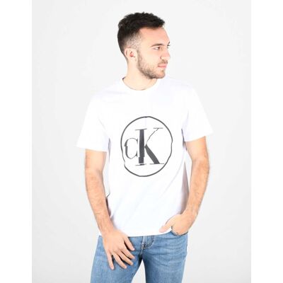 Calvin Klein pánské bílé tričko Round XL Calvin Klein pánské bílé tričko Round XL