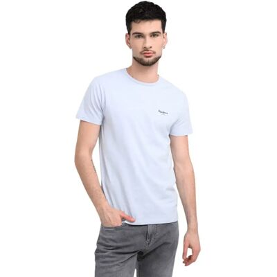 Pepe Jeans pánské bledě modré tričko S Pepe Jeans pánské bledě modré tričko S