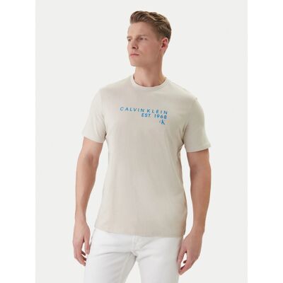 Calvin Klein pánské béžové tričko M Calvin Klein pánské béžové tričko M
