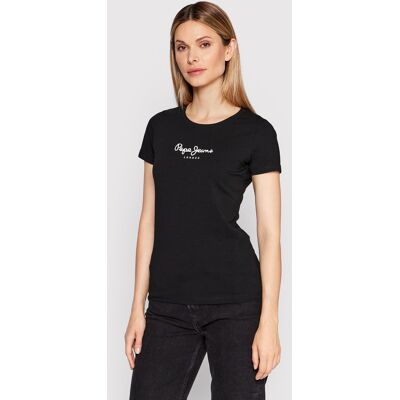 Pepe Jeans dámské černé tričko NEW VIRGINIA XS Pepe Jeans dámské černé tričko NEW VIRGINIA XS