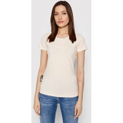 Pepe Jeans dámské pudrové tričko NEW VIRGINIA M Pepe Jeans dámské pudrové tričko NEW VIRGINIA M