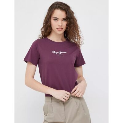 Pepe Jeans dámské fialové tričko XS Pepe Jeans dámské fialové tričko XS