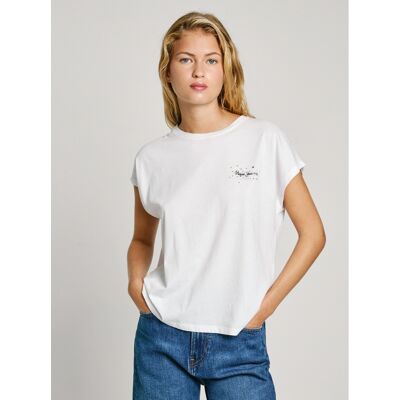 Pepe Jeans dámské bílé tričko LORENA S Pepe Jeans dámské bílé tričko LORENA S