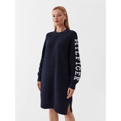 Tommy Hilfiger dámské modré úpletové šaty M Tommy Hilfiger dámské modré úpletové šaty M