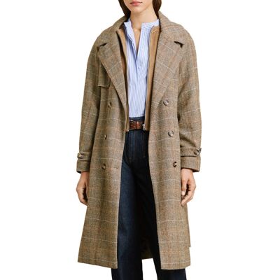 Pepe Jeans dámský hnědý kabát S Pepe Jeans dámský hnědý kabát S