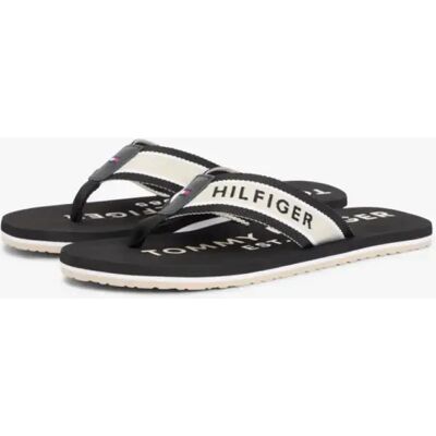 Tommy Hilfiger pánské černé žabky 41 Tommy Hilfiger pánské černé žabky 41