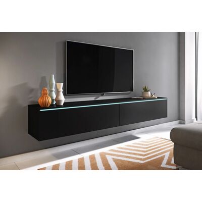 TV stolek CERIEE 180 - černý grafitový TV stolek CERIEE 180 - černý grafitový