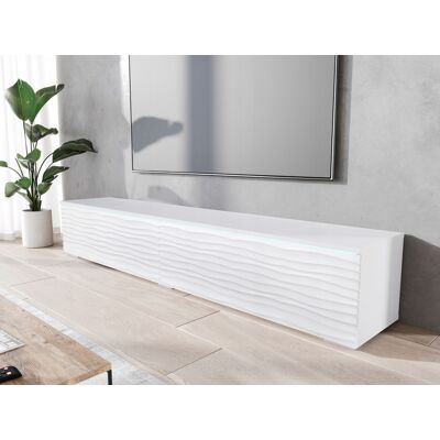 TV stolek CERIEE 180 - bílý / vzor vlna TV stolek CERIEE 180 - bílý / vzor vlna