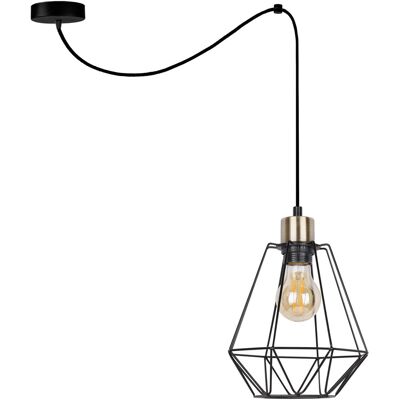 Závěsné industriální světlo PRIMO 2 - 1xE27, 60W, patina / černé Závěsné industriální světlo PRIMO 2 - 1xE27, 60W, patina / černé
