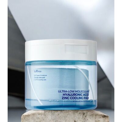Isntree - Ultra-Low Molecular Hyaluronic Acid Zinc Cooling Pad - Chladící polštářky s kyselinou hyaluronovou a zinkem 60ks/150ml Isntree - Ultra-Low Molecular Hyaluronic Acid Zinc Cooling Pad - Chladící polštářky s kyselinou hyaluronovou a zinkem 60ks/150ml