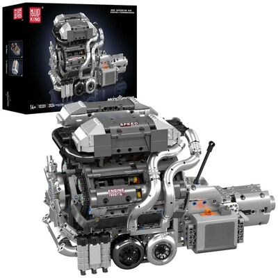 Mould King W16 – Mould King 10201 Motor Bugatti W16 Mould King W16 – Mould King 10201 Motor Bugatti W16